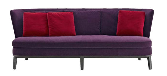 Fleck-Beweis-Schnittcouch-rotes Samt-Couch-Wohnzimmer ISO9001 des Sitzer-3