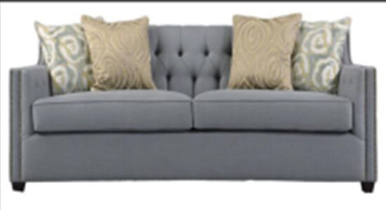 Sitzer Gray Upholstered Sofa der Haltbarkeits-Hotel-Lobby-Möbel-2 220*90*85cm