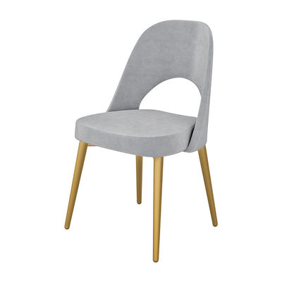 ODM-Gewebe-Esszimmer-Stühle ergonomisches Grey Upholstered Dining Chair