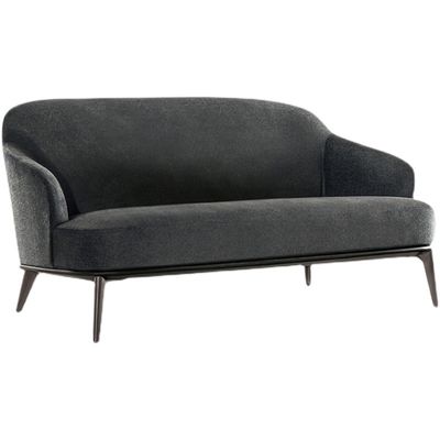 Kratzer-schwärzen beständige Antifleck-Schwarz-Gewebe-Aufenthaltsraum-Reihen ergonomisch gepolsterte Couch