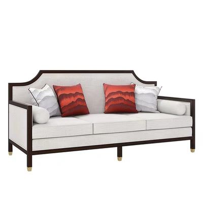 Ergonomischer kundenspezifischer gepolsterter Sofa New Chinese Style Furniture 225*84*95cm