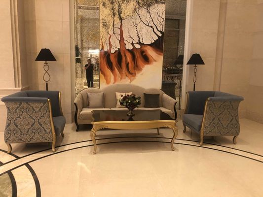 Fünf-Sternehotel-internationales Hotel-Gewohnheits-Speisetisch stellte abgrifffesten wasserdichten kundengebundenen Sofa Set ein