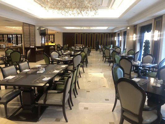 Fünf-Sternehotel-internationales Hotel-Gewohnheits-Speisetisch stellte abgrifffesten wasserdichten kundengebundenen Sofa Set ein