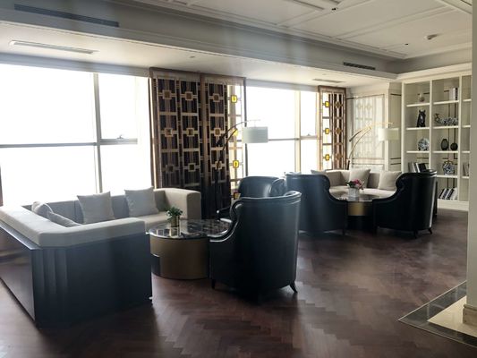 Fünf-Sternehotel-internationales Hotel-Gewohnheits-Speisetisch stellte abgrifffesten wasserdichten kundengebundenen Sofa Set ein