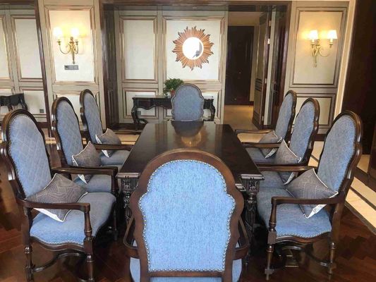 Fünf-Sternehotel-internationales Hotel-Gewohnheits-Speisetisch stellte abgrifffesten wasserdichten kundengebundenen Sofa Set ein