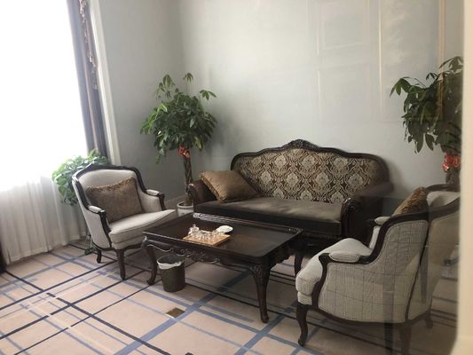 Fünf-Sternehotel-internationales Hotel-Gewohnheits-Speisetisch stellte abgrifffesten wasserdichten kundengebundenen Sofa Set ein