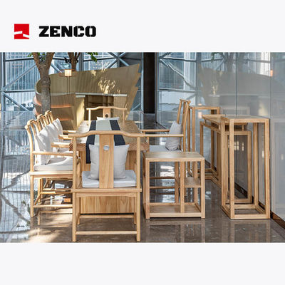 Hotel Lobby Möbel Set enthält Massivholz aus Teetisch, Teestuhl, Couchtisch