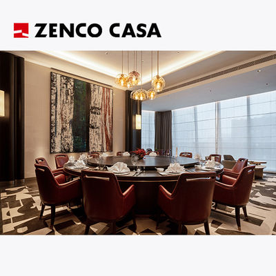 Leichtes Luxus-Hotel-Restaurantmöbel mit elektrischem Tisch und Ledersessel