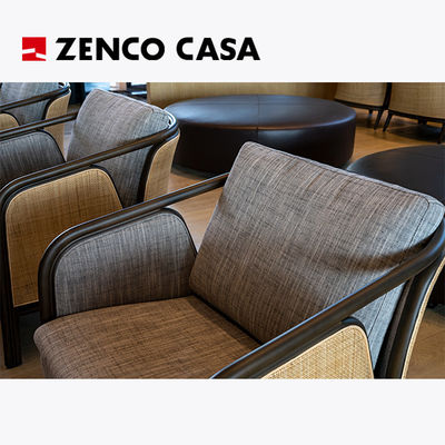 Hotel Freizeitmöbel Festplatten für mehrere Personen Sofa Rattan Elemente Loungestuhl Moderner Stil Kaffeetisch