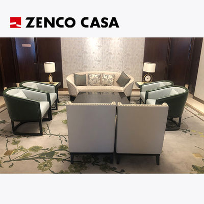 Moderner Stil Hotel Lobby Freizeitmöbel Set inklusive Sofa Freizeitstuhl Kaffeetisch