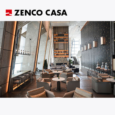 Hotel-Lounge-Möbel-Set enthält 2 Einzel-Lounge-Stühle mit Couchtisch