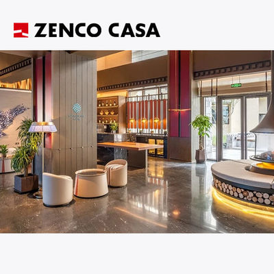 Hotel-Lobby-Möbel-Set mit Sitzstühlen, Hocker, Kaffeetisch, Sofa-Kissen