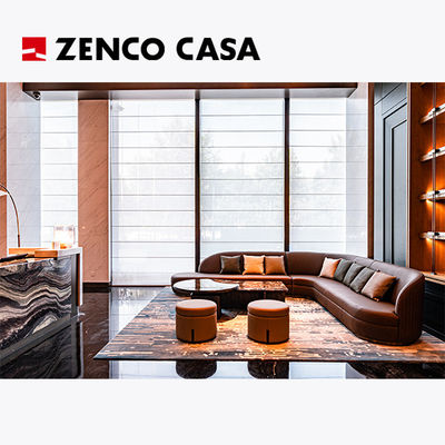 Das Hotel-Freizeitmöbel-Set beinhaltet Ledersofas und Marmor-Tische