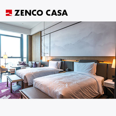 Luxus-Hotel-Schlafzimmermöbel einschließlich Doppelbett und Nachttische