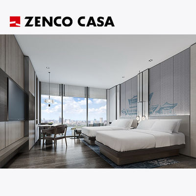 Hotelzimmermöbel mit Einzelbett und Nachttisch