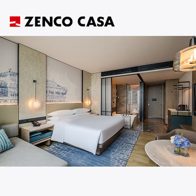 Hotel Schlafzimmer Möbel Set beinhaltet Massivholz King Bett und moderne Minibar