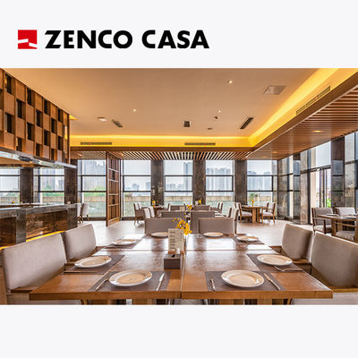 Hotel-Restaurantmöbel umfassen Einzelmassivholz-Esstisch und Esstühle