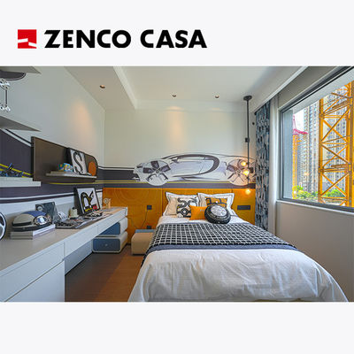 Moderne minimalistische Schlafzimmermöbel mit Nachttisch und Schreibtisch