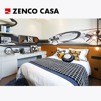 Moderne minimalistische Schlafzimmermöbel mit Nachttisch und Schreibtisch