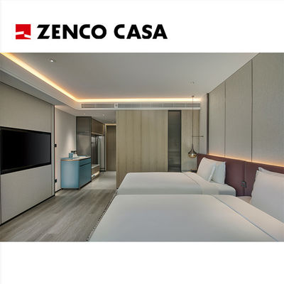 Hotel-Twin-Schlafzimmer-Möbel-Set beinhaltet Bett und Wohnzimmer-Sofa mit Kissen